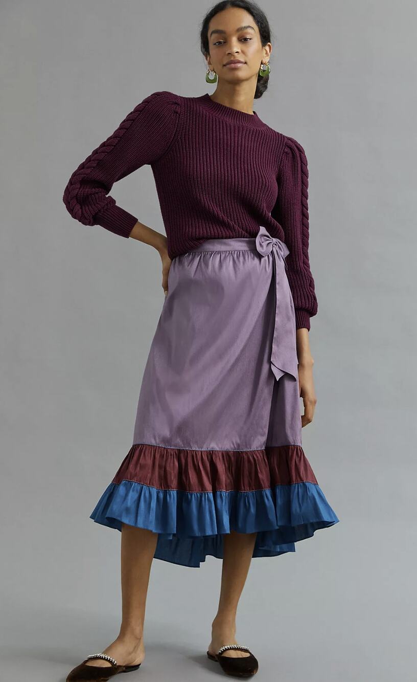 NWT Sachin & Babi Color Block Midi Skirt - Size 2